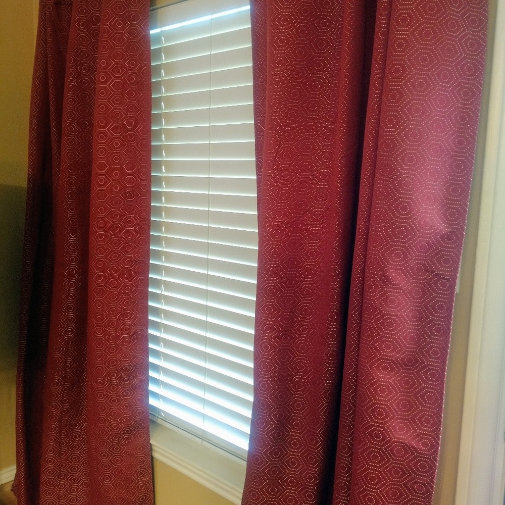 Burnt orange thick curtains